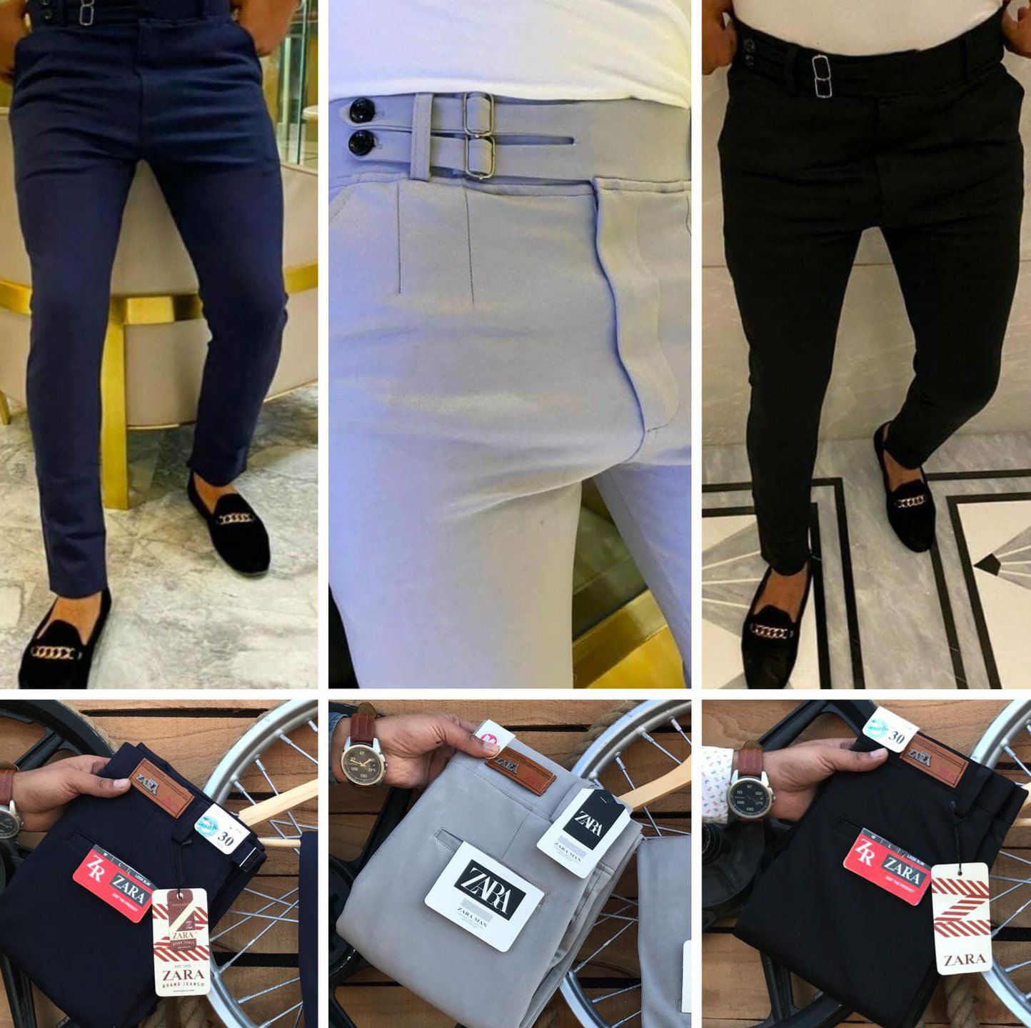 Preloved Zara Man Work Pants, Men's Fashion, Bottoms, Trousers on Carousell